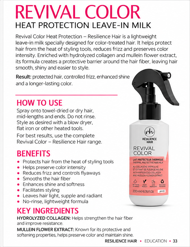 Revival Color – Lait Protecteur Thermique — technical sheet