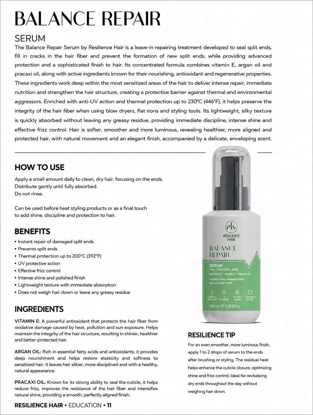 Serum Balance Repair — technical sheet