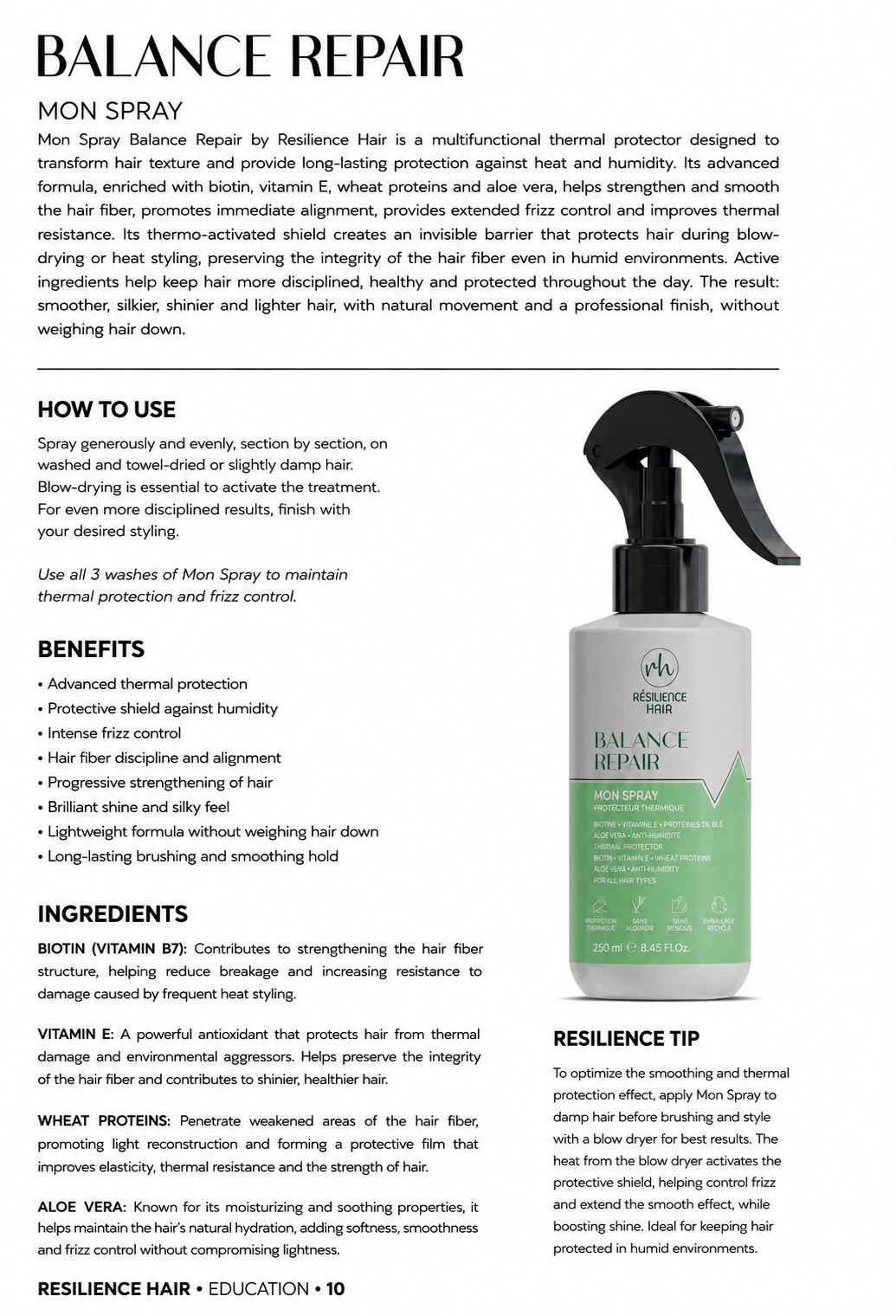 Spray Balance Repair — technical sheet