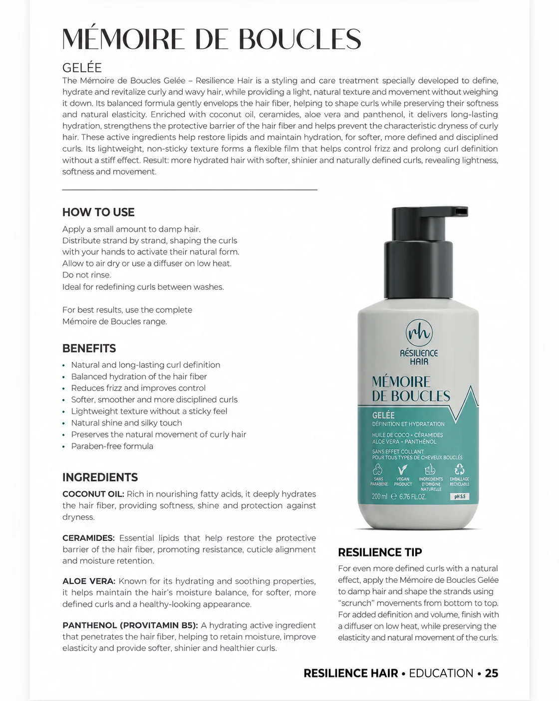 Gelée Boucle — technical sheet