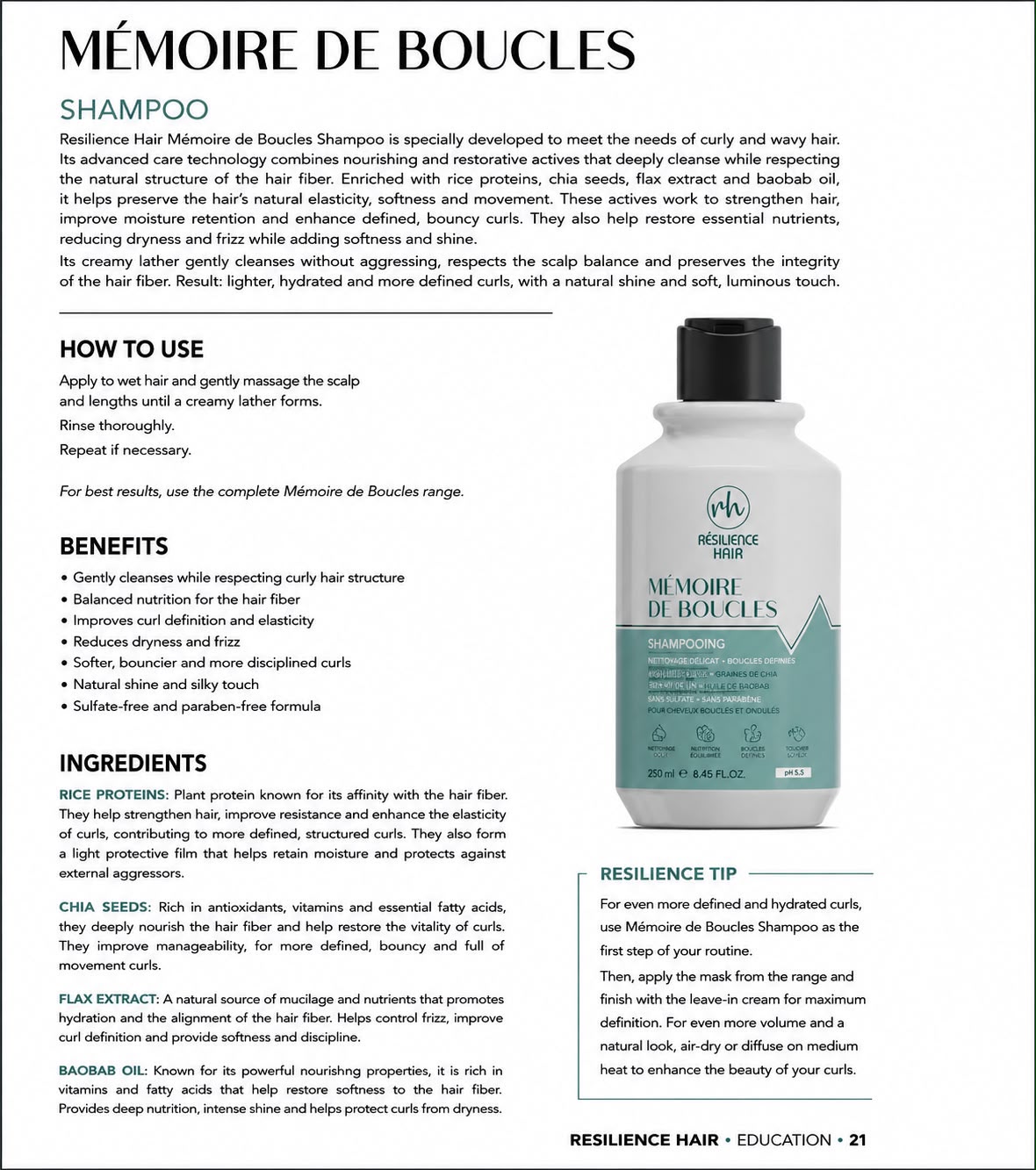 SHP Mémoire de Boucles — technical sheet