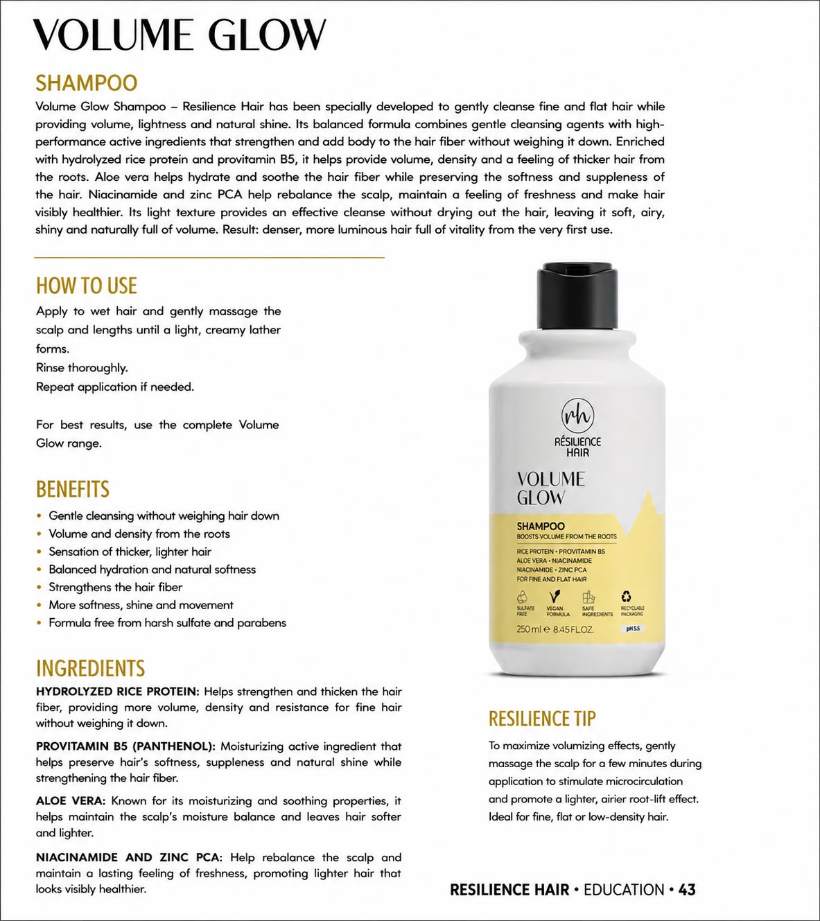 SHP Volume Glow — technical sheet